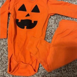 Chick Pea Orange Pumpkin Face Kids Set
